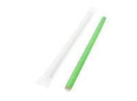 MarZ Explore MarZ 10" Inch x .40" Inch Giant Biodegradable Green Eco-friendly Compostable FDA Approved Kraft Paper Drinking Straws with Individual White Paper Sleeve, Value Pack 100 pcs. per polybag