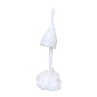 TOPBATHY Soft Toilet Bowl Brush White Toilet Bowl Scrubber with Squeeze Water Cover for Bathroom