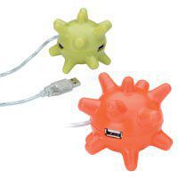 Blue Rubber Spikey Tentacle 3-Port USB Hub