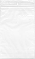 Plymor Zipper Reclosable Plastic Bags, 2 Mil with Hang-Hole, 4" x 6" (Pack of 100)