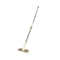 Stainless Steel All-Purpose Squeegee Scratch Rub Dual Use Hangable For Floor Mirror Car Window Glass Cleaner Adjustable Length 93-113cm Khaki