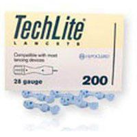 Hypoguard Corporation 880125 Lancet Techlite Blue Sterile 25G 100/Bx