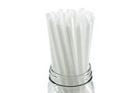 [100 COUNT] Jumbo 8.25" Disposable Drinking Straws Compostable PLA Corn Made Smoothie Milk Tea Boba Restaurant Party 8.25 Inches Long, 10 Millimeters Thick, Dye Free Products, Cornstraw