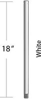 Oxygen 3-6-1806 18" Downrod, White