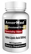 Alpha Lipoic Acid 500mg by AmerMed, 60 capsules (2 BOTTLES)