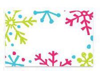 Snowflakes Gift Note Cards with Envelopes and Gold Seal -25pack Set