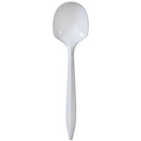 Plastic Cutlery Soup Spoons, Medium Weight Disposable,  Value Pack 1000 Count, White