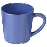 Yanco MS-9018BU Mile Stone Coffee/Tea Mug/Cup, 7 OZ Capacity, 3" Height, 3" Diameter, Melamine, Bule Color, Pack of 48