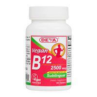 Vegan Sublingual B-12, 2500 mcg, 90 Tabs by Deva Vegan Vitamins (Pack of 3)