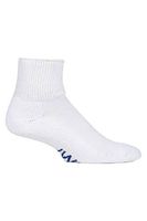 IOMI - 3 Pack Extra Wide Padded Cotton Low Cut Quarter Ankle Diabetic Socks (10-12 US, White (Short))