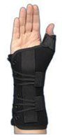 Med Spec Ryno Lacer Wrist & Thumb Support, Black Medium Right