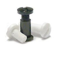 1/8 in. Black Plastic Screw Posts/Chicago Screws (Qty 100 sets)