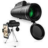 Monocular Telescope CE Optics 40x60 - High Powered BAK4 Prism Phone Scope with Smartphone Tripod and Mount Adapter, Perfect for Adults, Birdwatching, Hiking, Wildlife, Concerts
