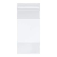 Plymor Zipper Reclosable Plastic Bags w/ White Block, 2 Mil, 4" x 8" (Case of 1000)