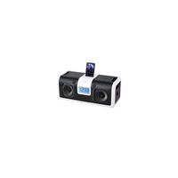 Homedics DP-900 Portable DocknParty iPod Docking Station with FM Clock Radio Black/White
