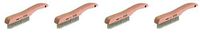 Osborn International 83008SP Economy Shoe Handle Stainless Steel Wire Scratch Brush, 0.012" Fill Diameter, 5-1/4" Brush Length, 1-1/16" Brush Width, 10" Overall Length (Fоur Расk, Original Version)
