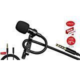 Lavalier Microphone Clip On Mic - Omnidirectional Lapel Microphone for Camera, Laptop, Smartphone, iPhone - Perfect for Recording Youtube, Interview, Video Conference, Podcast, Voice Dictation
