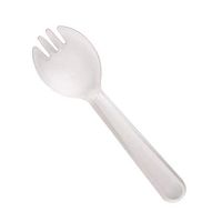 Yudesun Disposable Cutlery Plastic Spork - Reusable Sporks 2 in 1 Spoon Fork Combo Utensils Kitchen Tools Set for Birthday Party Camping Picnic 100 Pieces