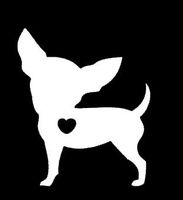 Makarios LLC Chihuahua Love Pets Cars Trucks Vans Walls Laptop MKR| White |5.5 x 4.25|MKR388