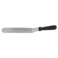 HUBERT Offset Spatula with Black Plastic Handle Stainless Steel - 12"L Blade