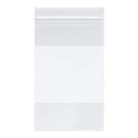 Plymor Heavy Duty Plastic Reclosable Zipper Bags w/White Block, 4 Mil, 5" x 8" (Case of 1000)