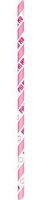 Creative Converting 24 Count Paper Straws, Phi Mu, Pink/White