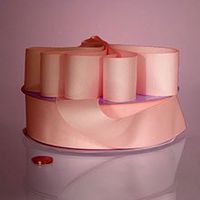 Krafty Klassics 1 Roll of Solid Color Grosgrain Ribbon (7/8" x 50 yds, Pink)