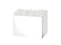 Solid Color Basket Boxes - Small Solid White Basket Boxes 6-3/4x4x5" - (5 Packs; 6 Boxes Per Pack) - Wraps-WHIS