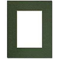 PA Framing, Single Mat, 8 x 10 inches Frame for 5 x 7 inches Photo Art Size - Cream Core/Hunter Green