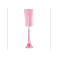 Water Bottle Brush Cleaner Sponge Long Handle Kitchen Scrub Multifunction Sponge Brush Glass Cup Milk Bottle Cleaner Coffe Tea Container Brushes Kitchen Washing Cleaning Tools with Long Handle(Pink)