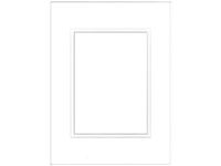 PA Framing Double Photo Mat Board, Pre-Cut Framing Mat - White Core, Antique White/Chestnut, 9"x12" (Frame), 6"x8" (Photo)