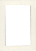 Pack of (5) 5x7 Acid Free White Core Picture Mats Cut for 4x6 Pictures in Cream