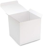 Made in USA 10-Count Recycled White Kraft Gift Boxes (6" X 6" X 6") with Tuck Lids for Weddings, Crafting and Baking Packaging Needs