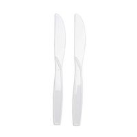 Plastic Knives White Clear (6 Pack)
