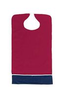 Comfort Finds Crumb Catcher Bib - Waterproof Absorbent Terry Cloth Adult Bibs Clothing Protector - Keeps Mealtime Clean (Burgundy, Single Pack) …