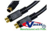 SuperEcable - 24K Mini Din 4 PIN Male - S-Video Cable Cord for HDTV LCD Plasma DVD and DV (M - M) 25 FT