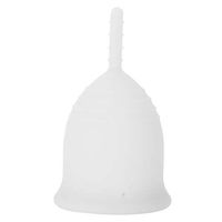 Menstrual Cup, 3 Colors Comfortable Silicone Period Cup Economical Feminine Alternative Protection for Cloth Sanitary Napkins for Menstruation (L-白色)
