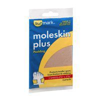 Sunmark Moleskin Plus Padding - 3 sheets, Pack of 2