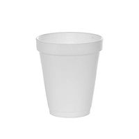 (200 Count) 6 oz White Foam Cups, Disposable Foam Drink Cups, To Go Coffee Cups, Insulated Foam Cups for Hot/Cold Drinks by Tezzorio