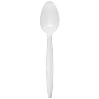 Karat U2013W 5.9" PP Medium-Heavy Weight Disposable Teaspoon, White (Pack of 1000)