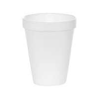 (100 Count) 10 oz White Foam Cups, Disposable Foam Drink Cups, to Go Coffee Cups, Insulated Foam Cups for Hot/Cold Drinks by Tezzorio