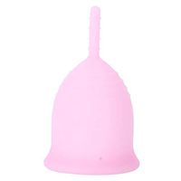 Menstrual Cup, 3 Colors Comfortable Silicone Period Cup Economical Feminine Alternative Protection for Cloth Sanitary Napkins for Menstruation (L-粉色)