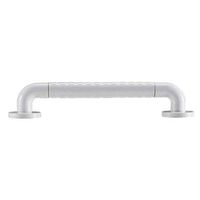 Bathroom safety rails Bathroom Handrail, Armrest Handrail Grab Bar Non-slip Handle Nylon Stainless Steel Bathtub Support White Yellow Texture Handle 48 Cm (Color : White)