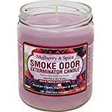 Smoke Odor Exterminator 13 oz Jar Candles Mulberry Spice, (3)