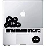 SPOT-IT Crafts SOOT SPRITES SPIRITED AWAY DUST BUNNIES 2 IN 1 COVER + TRACKPAD / PALM REST / KEYPAD VINYL DECAL STICKER FOR MACBOOK / LAPTOP / NOTEBOOK