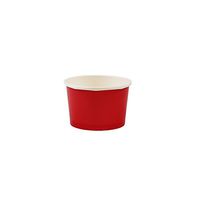 Yocup 4 oz. Solid Red Paper Ice Cream/Frozen Dessert Cup - 50 ct