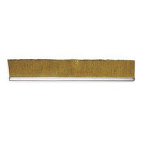 Tanis Brush MB706012 Metal Back Strip Brush with Heavy Duty 5/16" Stainless Steel Backing, 0.006" Diameter Brass Bristles, 1' Overall Length, 1" Trim Length