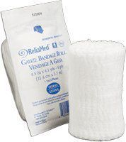Reliamed Gauze Bandage Roll, 6 Ply, 4 1/2" X 4.1 Yds, Sterile, Latex Free, 100/case Excellent Absorbency; Ideal for Bandaging Difficult-to-dress Wounds Such As Burns