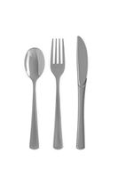Exquisite 150 Pack Silver Plastic Utensils Heavy Duty Cutlery Set 50 Plastic Forks 50 Plastic Spoons 50 Plastic Knives Perfect Plastic Silverware Party Pack Set for all occasions