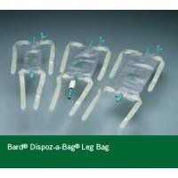 Bard Dispoz-A-Bag 19 oz. Leg Bag with Rubber Cap Valve, Medium, 12/Cs